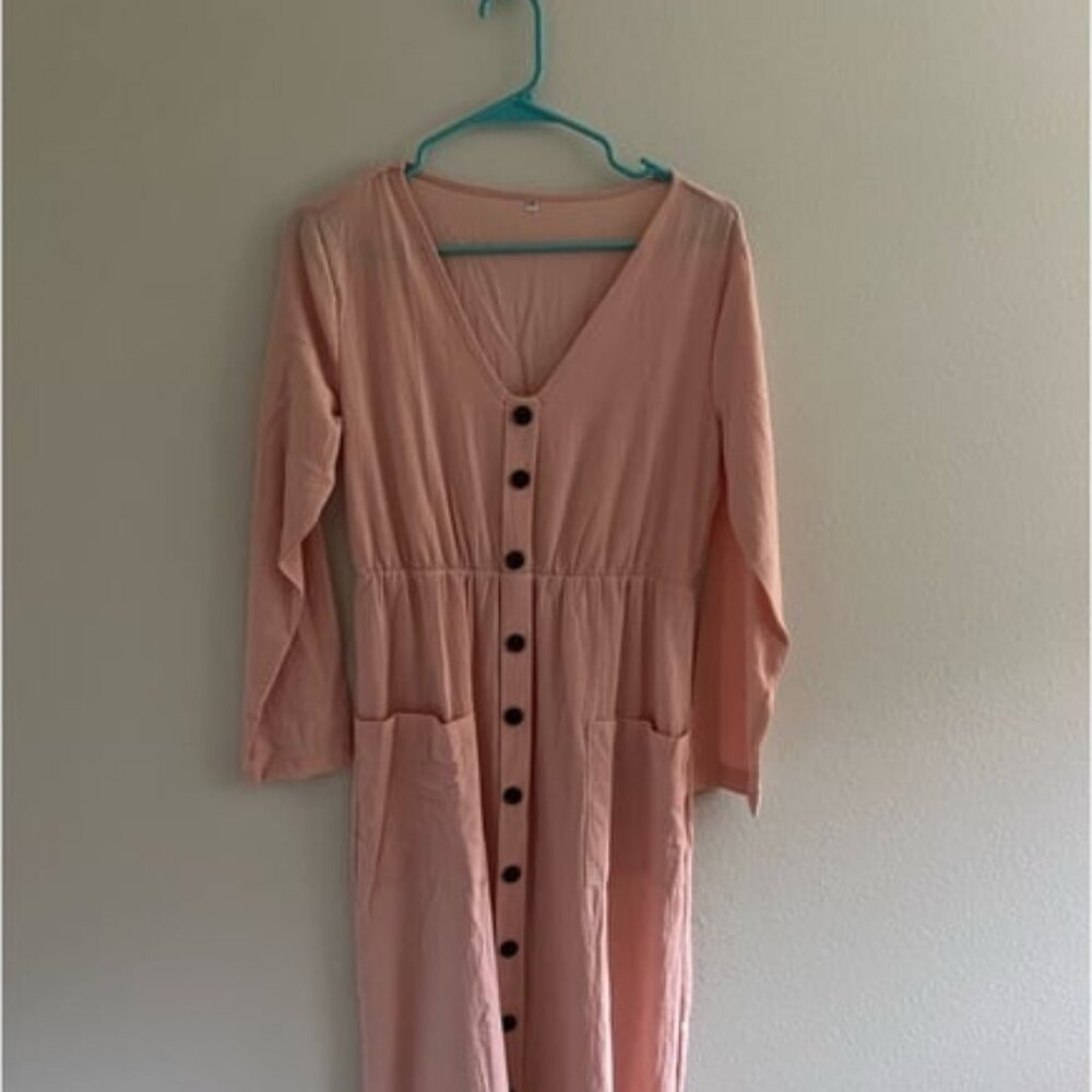 NWOT: Soft Pink Long Sleeve Dress